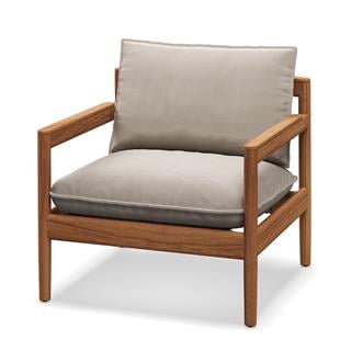 Gloster Saranac Natural Teak Blend Linen Koltuk
