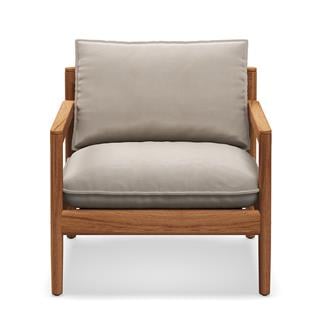 Gloster Saranac Natural Teak Blend Linen Koltuk