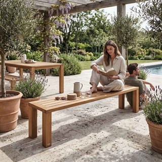 Gloster Square Teak Bank