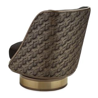 Go For A Spin Döner Tekli Koltuk-Metal Base Champagne Gold