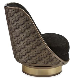 Go For A Spin Döner Tekli Koltuk-Metal Base Champagne Gold