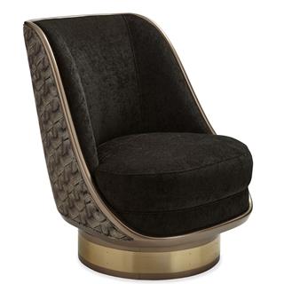 Go For A Spin Döner Tekli Koltuk-Metal Base Champagne Gold