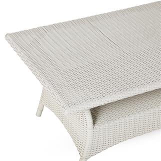 Alfresco Hamilton Rectangular White Coffee Table