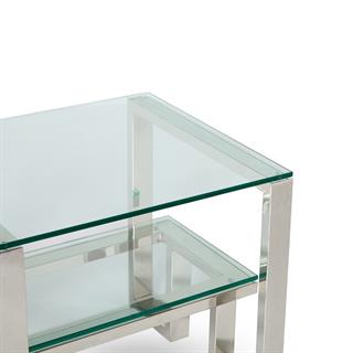 Imperial Yan Sehpa-Cam tablalı Metal