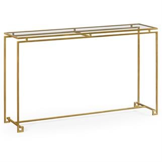 Jonathan Charles JC Edited Simply Elegant Gold Console Table