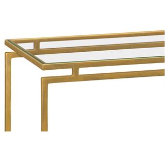 Jonathan Charles JC Edited Simply Elegant Gold Console Table