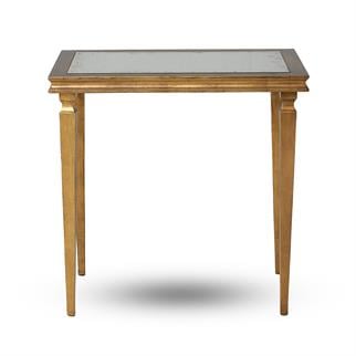 Jonathan Charles Modern Luxe Gold Antiqued Eglomise Side Table