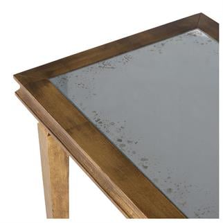 Jonathan Charles Modern Luxe Gold Antiqued Eglomise Side Table