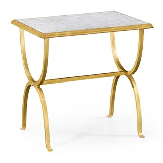 Jonathan Charles Luxe Eglomise Gold Side Table
