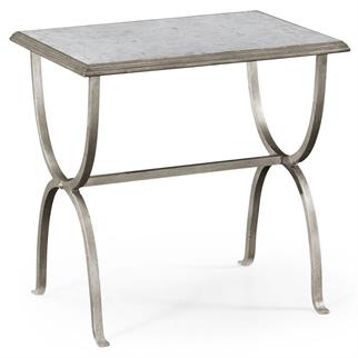 Jonathan Charles Jc Modern Luxe Silver Dikdörtgen Yan Sehpa