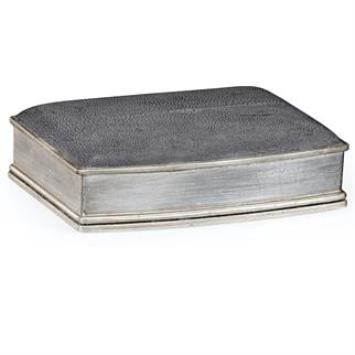 Jonathan Charles Modern Luxe Silver Eglomise Jewelry Box