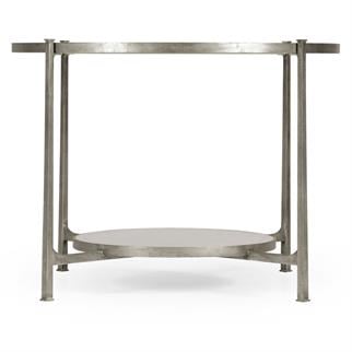 Jonathan Charles Modern Luxe Light Antique Silver Yuvarlak Masa