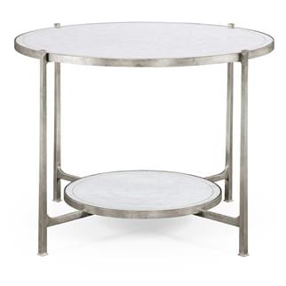 Jonathan Charles Modern Luxe Light Antique Silver Yuvarlak Masa