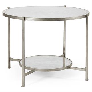 Jonathan Charles Modern Luxe Light Antique Silver Yuvarlak Masa