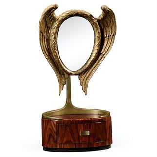 Jonathan Charles Modern-Santos Light Antique Gold Vanity Mirror