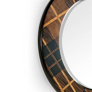 Jonathan Charles 28 Hand Macleod Tartan Walnut Mirror