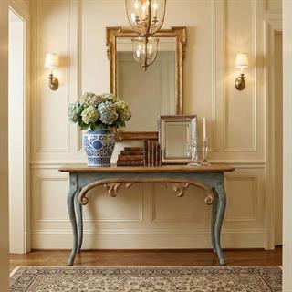 Jonathan Charles Broxton Vintage Oak Console Table