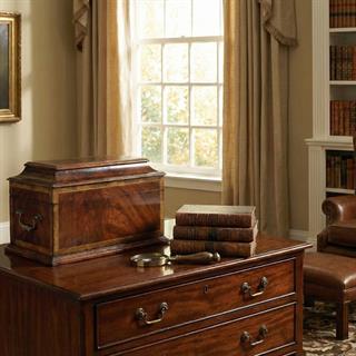 Jonathan Charles Buckingham Antique Mahogany Storage Box