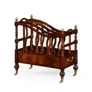 Jonathan Charles Buckingham Antique Mahogany Magazine Rack