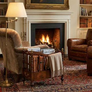 Jonathan Charles Buckingham Antique Mahogany Magazine Rack