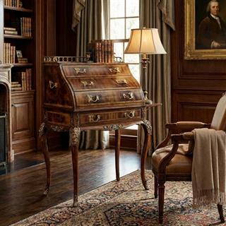 Jonathan Charles Buckingham Medium Antique Mahogany Writing Bureau