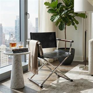 Jonathan Charles Campaign Style Black Directors Chair