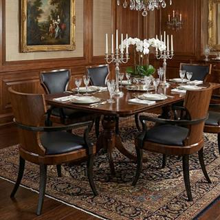 Jonathan Charles Full Back Santos Rosewood Armchair