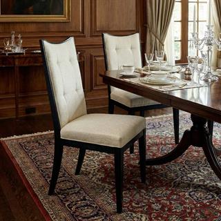 Jonathan Charles Fusion Ebonized Side Dining Chair