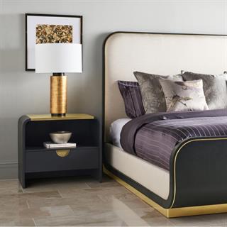 Jonathan Charles Fusion Ebonised Hardwood Nightstand