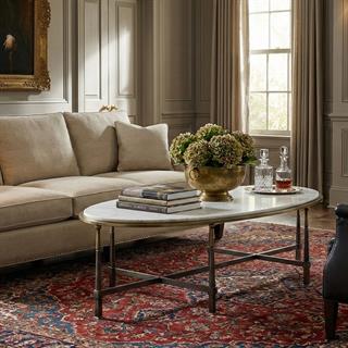 Jonathan Charles Hamilton Oval Coffee Table
