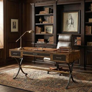 Jonathan Charles JC Edited Hammered Executive Desk