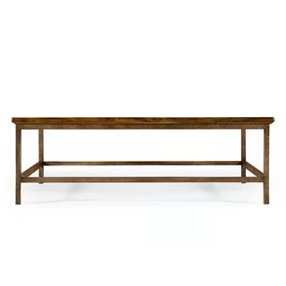 Jc Edited-Casualy Country Kare Orta Sehpa - Bronz Ayaklı - Finish-Wal-16 (Country Farmhouse Walnut)