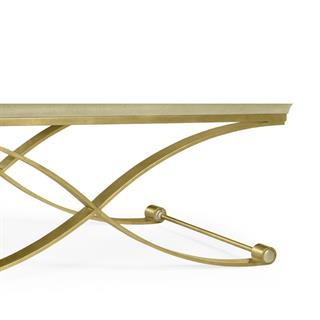 Jc Modern-Eclectic Églomisé Orta Sehpa - Finish-Egl-02 (Etched on Genuine Silver-leaf Glass)