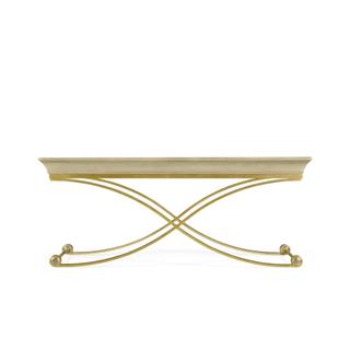 Jc Modern-Eclectic Églomisé Orta Sehpa - Finish-Egl-02 (Etched on Genuine Silver-leaf Glass)