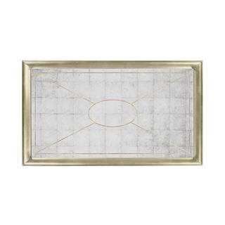 Jc Modern-Eclectic Églomisé Orta Sehpa - Finish-Egl-02 (Etched on Genuine Silver-leaf Glass)