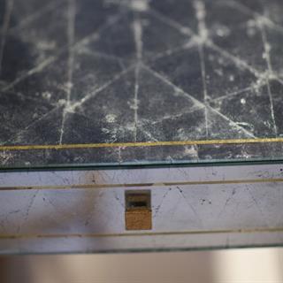 Jc Modern-Luxe Yan Sehpa - Çekmeceli - Finish-Pai-21 (Gilded Iron)