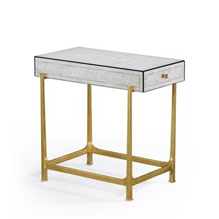 Jc Modern-Luxe Yan Sehpa - Çekmeceli - Finish-Pai-21 (Gilded Iron)