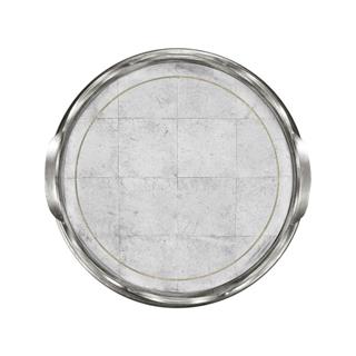 Jc Modern-Luxe Yuvarlak Tepsi - Finish-Pai-26-1 (Gilded Antique Silver-leaf)