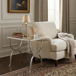 Jonathan Charles Jc Modern Luxe Silver Dikdörtgen Yan Sehpa