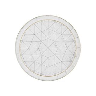 Jonathan Charles JC Modern Luxe Silver Round Side Table