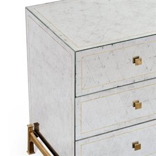 Jonathan Charles JC Modern Luxe Silver Dresser