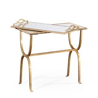 Jc Modern-Luxe Tepsili Servis Sehpası (Altın) - Finish-Pai-21 (Gilded Iron)