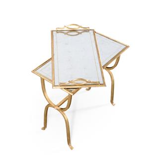 Jc Modern-Luxe Tepsili Servis Sehpası (Altın) - Finish-Pai-21 (Gilded Iron)