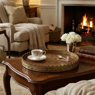 Jonathan Charles La Rochelle Large Yuvarlak Tepsi