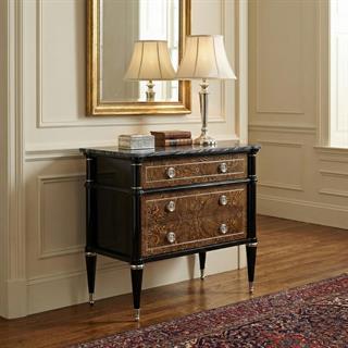 Jonathan Charles Madison Piano Black Nightstand (Large)