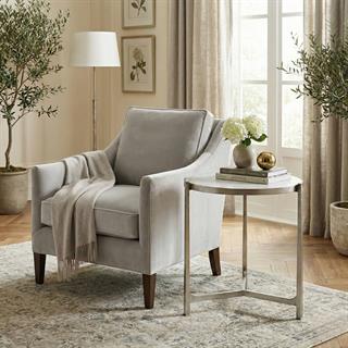 Jonathan Charles Modern Luxe Silver Yan sehpa