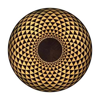 Jc Modern - Op Art - Helical Yuvarlak Yan Sehpa - Finish-Sat-04-1 (Bright Satinwood)