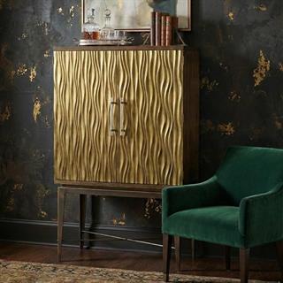 Jonathan Charles Textured Golden Bronze Cabinet