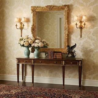Jonathan Charles Versailles Light Antique Gold Floral Mirror