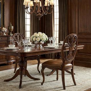 Jonathan Charles Windsor Antique Chestnut Side Dining Chair